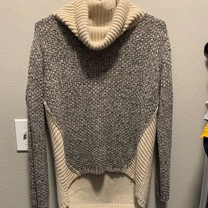 Grey and cream turtle neck sweater